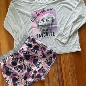 Justice Sleepwear in Gray and Pink